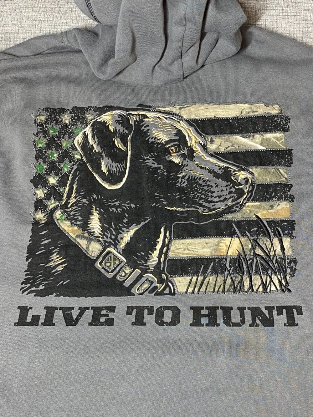 Men's Gray Hoodie Buck Wear
